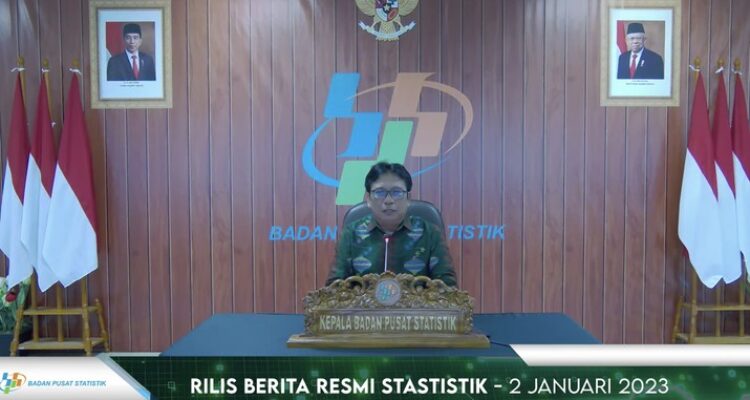 Kepala BPS Margo Yuwono, dalam konferensi pers, Senin (2/1/2022)