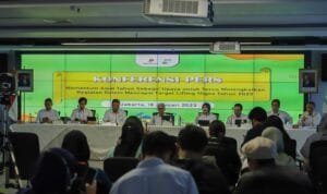 Kepala SKK Migas, Dwi Soetjipto saat konferensi pers awal tahun, Rabu (18/1/2023) Kepala SKK Migas, Dwi Soetjipto saat konferensi pers awal tahun, Rabu (18/1/2023)