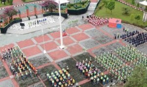 PT Bukit Asam Tbk (PTBA)  menggelar Upacara Peringatan Bulan K3 Nasional di Lapangan Upacara KBL, Tanjung Enim