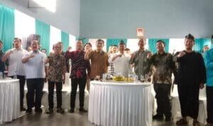 Musyawarah Nasional II OpenDesa di Balai Pertemuan Desa Cigondewah Hilir Kecamatan Margaasih Kabupaten Bandung, Jawa Barat, Minggu (22/1/2023)