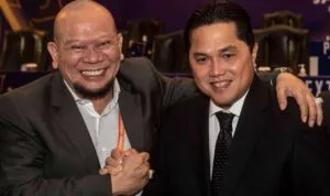KLB Tetapkan Erick Thohir (kanan) sebagai Ketum PSSI. (Foto: ANTARA) KLB Tetapkan Erick Thohir (kanan) sebagai Ketum PSSI. (Foto: ANTARA)