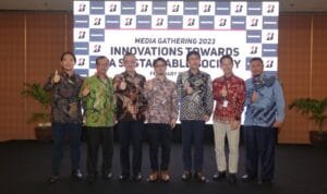 media gathering dengan tema “Innovations Towards A Sustainable Society”, di Gedung Niaga JIEXPO, Kemayoran, Jakarta