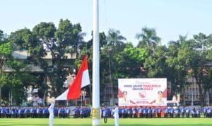 Upacara peringatan hari Lahir Pancasila, Kamis (1/6/2023) di halaman kantor Gubernur Jalan Kaf A Rivai Palembang