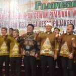 Gubernur Sumsel, H Herman Deru saat menghadiri pelantikan dewan pimpinan Pujakesuma periode 2022-2027 di Ballroom Hotel Swarna Dwipa Palembang, Kamis (1/6/2023)