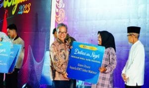 Sekda Sumsel, Ir SA Supriono saat menghadiri Edukasi Digital dan Keuangan Inklusif untuk generasi milenial yang diselenggarakan oleh  Bank Indonesia Perwakilan Sumsel bertempat di Ballroom Hotel Arista, Kamis (8/6)