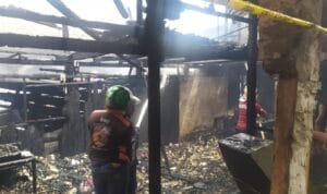 Kebakaran di Jalan Ali Gatmir, Lorong Kedipan, Kelurahan 13 Ilir, Kecamatan Ilir Timur (IT) I Palembang terbakar, Sabtu (3/6/2023)
