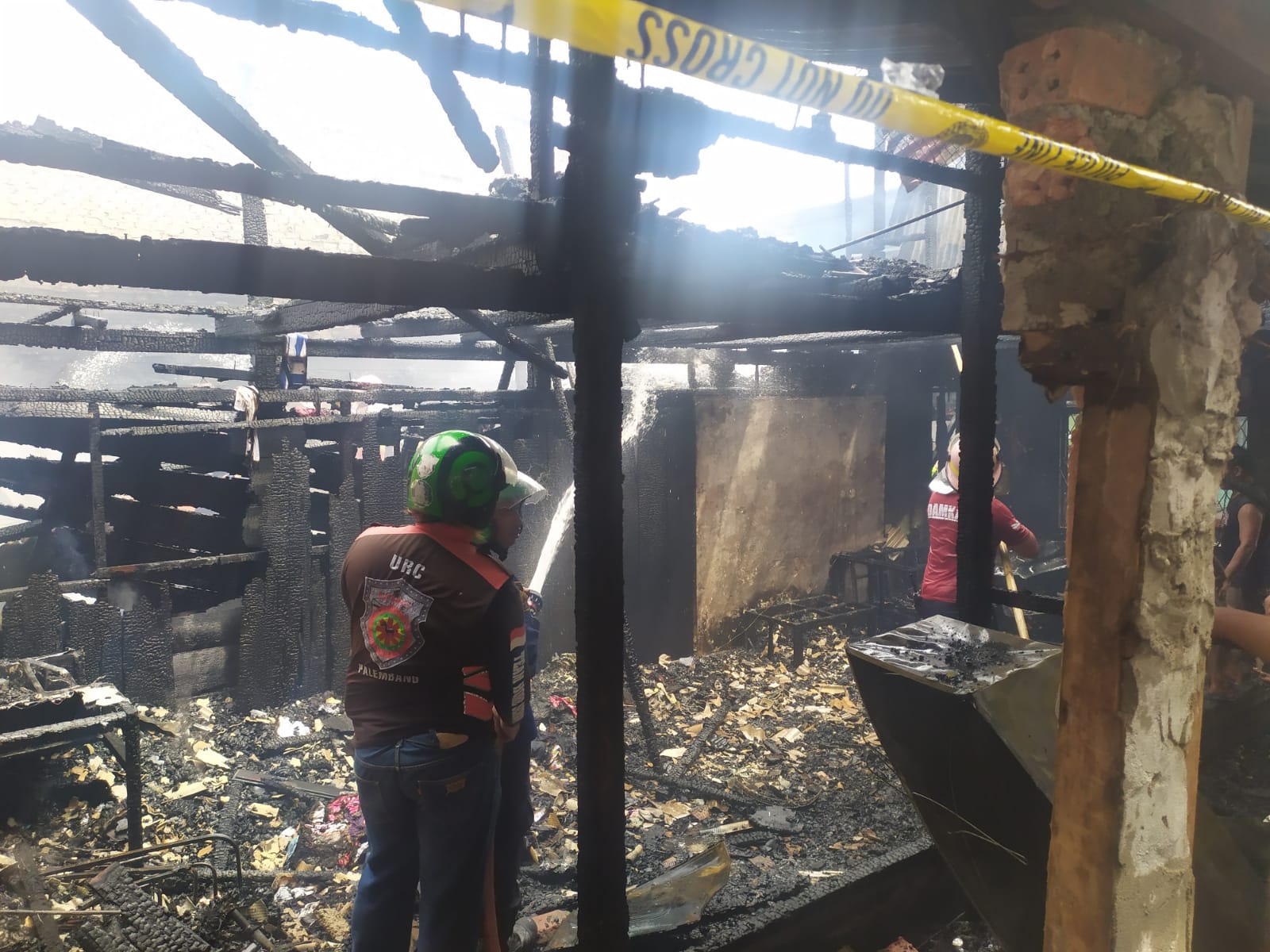 Kebakaran di Jalan Ali Gatmir, Lorong Kedipan, Kelurahan 13 Ilir, Kecamatan Ilir Timur (IT) I Palembang terbakar, Sabtu (3/6/2023)