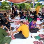 Sekolah Menengah Atas (SMA) Negeri 6 Palembang menggelar pemotongan hewan kurban sebanyak 3 ekor sapi, Sabtu (1/7/2023)