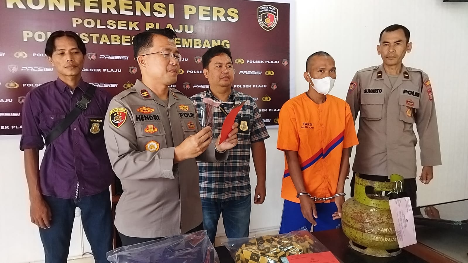 nit Reskrim Polsek Plaju Palembang meringkus pelaku pencurian dengan kekerasan