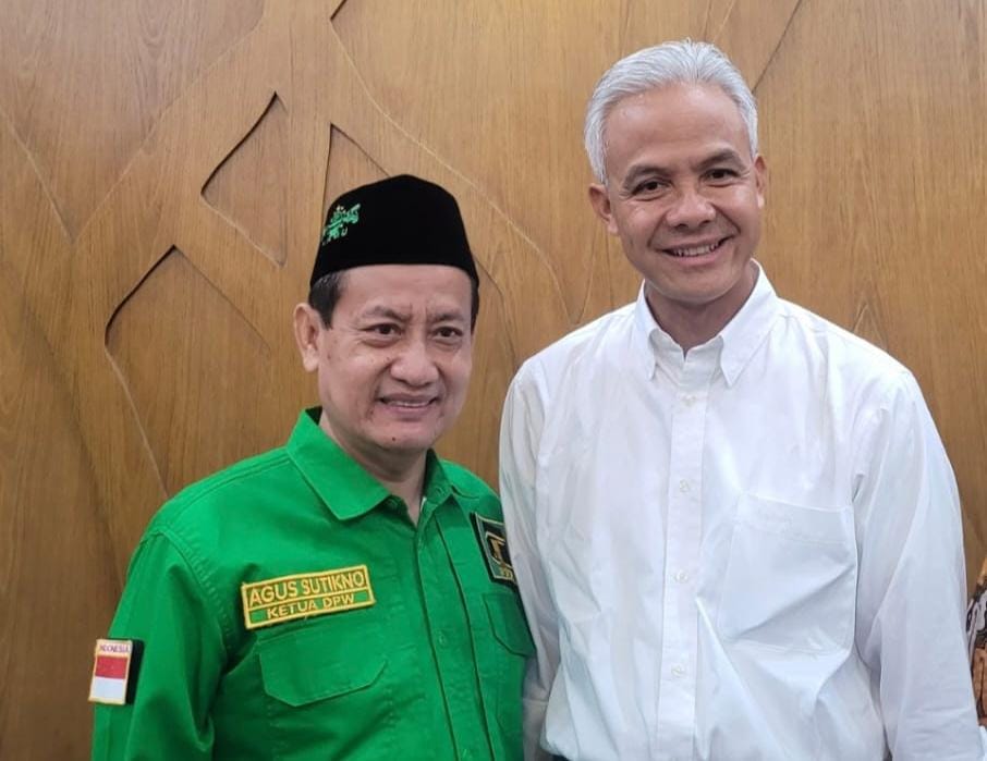Ketua DPW PPP Sumsel, Agus Sutikno bersama Calon Presiden Ganjar Pranowo