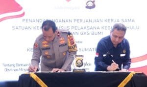 Penandatanganan Perjanjian Kerja Sama (PKS) SKK Migas dan Polda Sumsel, Rabu (13/12/2023) di Mapolda Sumsel Penandatanganan Perjanjian Kerja Sama (PKS) SKK Migas dan Polda Sumsel, Rabu (13/12/2023) di Mapolda Sumsel